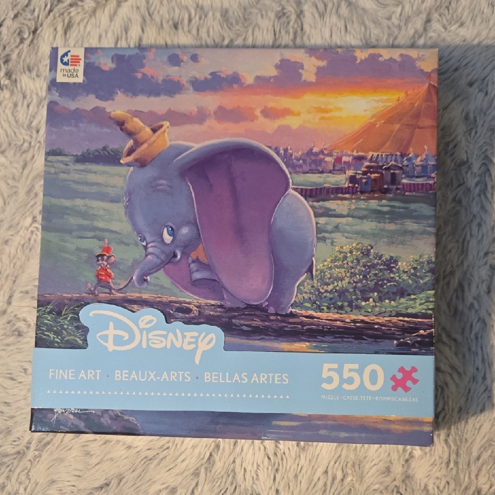 Ceaco Disney Fine Art - Dumbo Unlikely Friends 550 Piece Puzzle, New